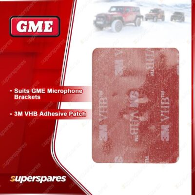 GME 3M Vhb Adhesive Patch Suit MB206 / MB207 Microphone Mounting Brackets 3MAP