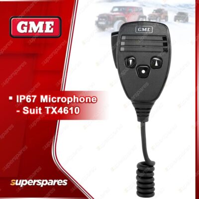 GME IP67 Microphone MC610 - Suit Radio TX4600 / TX4610 4WD Offroad