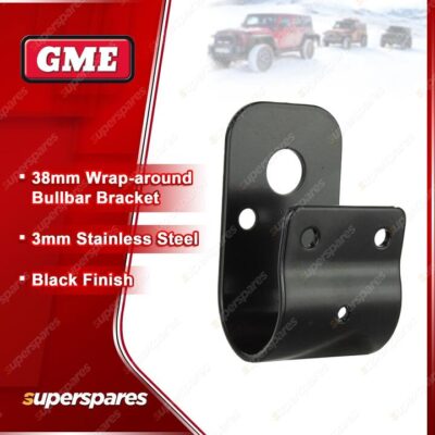 GME 38mm Black Stainless Steel Wrap-Around Bullbar Bracket MB101B