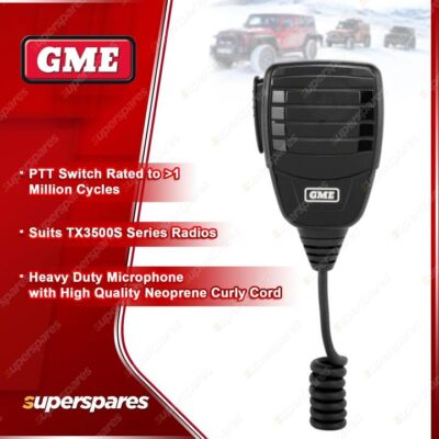 GME Heavy Duty Microphone with Neoprene Curly Cord Suit Radio TX3500S