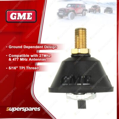 GME Universal Antenna Base with Low-loss Foam Coaxial Cable & PL259 Connector