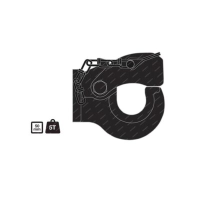 TAG 5 Tonne Forged Pintle Hook - with Powder Coated ADR 62/02 Compliant Design