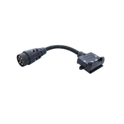 TAG Trailer Adaptor - 7 Pin Euro To 7 Pin Flat 300mm Long Trailer Accessory
