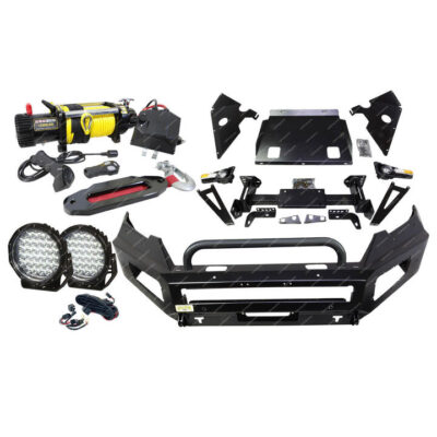 Safari Shield U Loop Bumper Bullbar Lights Winch for Toyota Prado 150 17-23