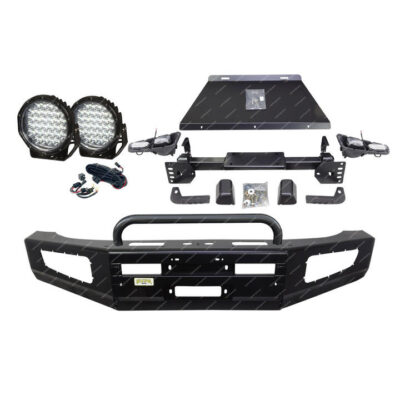 4X4FORCE Safari Shield U Loop Bumper Bullbar + Drive Light for Toyota FJ Cruiser