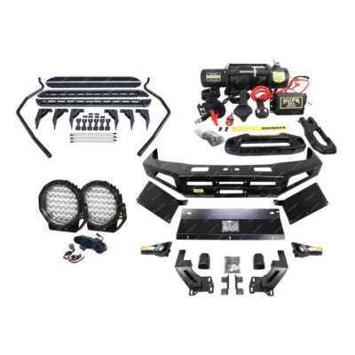 4X4FORCE Ultimate Guard Bullbar Light Side Step Winch for Toyota Landcruiser 105