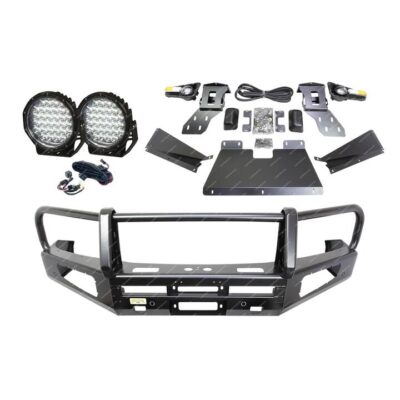 4X4FORCE Premium Armor 3 Loop Bumper Bullbar Drive Lights for Nissan Patrol Y62