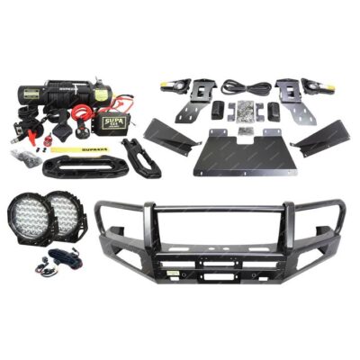 4X4FORCE Premium Armor 3 Loop Bumper Bullbar Lights Winch for Nissan Patrol Y62