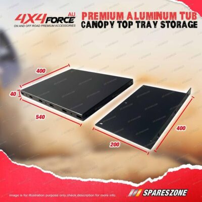 4X4FORCE Premium Tub Canopy Aluminum Top Tray Storage for Pickup Truck 4WD
