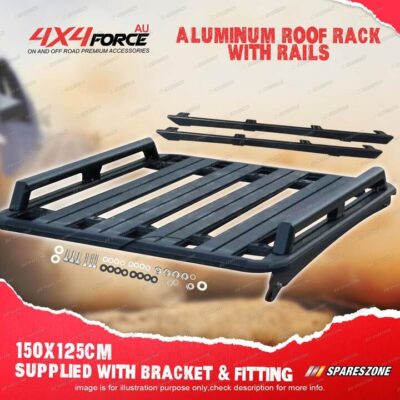 150x125cm Al-Alloy Roof Rack Flat Platform & Rails for Toyota Hilux Vigo 05-On