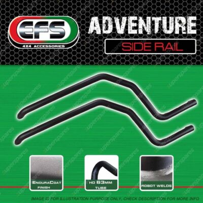 1 Pair EFS Adventure Side Rails for Isuzu D-Max 2012-2020 63mm Tube 4WD Offroad
