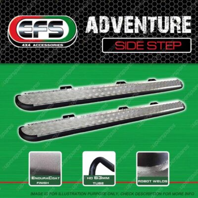 1 Pair EFS Adventure Side Steps for Mitsubishi Triton 4WD MQ MR Dual Cab