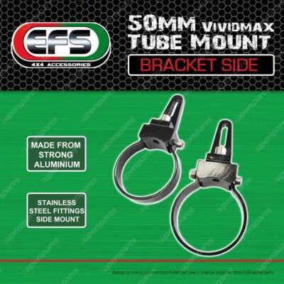 1 Pair 50mm EFS Vividmax Aluminium Tube Mount Bracket Side Premium Quality