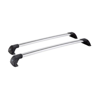 2 x Yakima Aero Flush Bar Silver 85cm - Roof Rack Bar Locks Securely