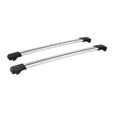 2 x Yakima Aero Rail Bar Silver 98 / 108cm Roof Rack Bar Low Profile Shape