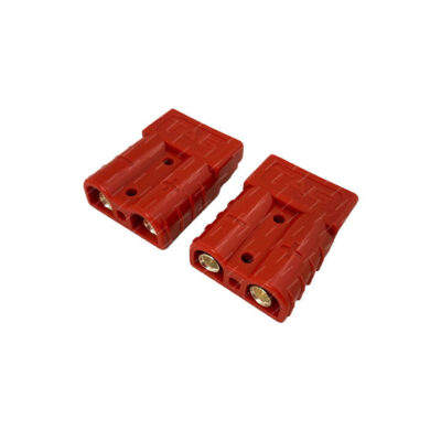 2 x TAG Heavy Duty Connector Sets with Covers - 50 Amp Red Anderson Plugs