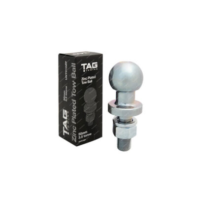 1 pc TAG Tow Ball - Zinc Plated Load Rate 3500kg 62mm Shank 50mm Thread